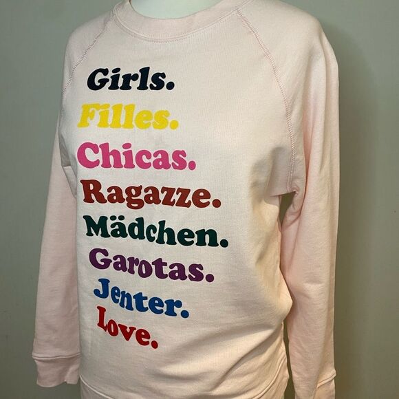 J. Crew Pink Pullover Sweatshirt French Terry Size Small - Picture 6 of 10